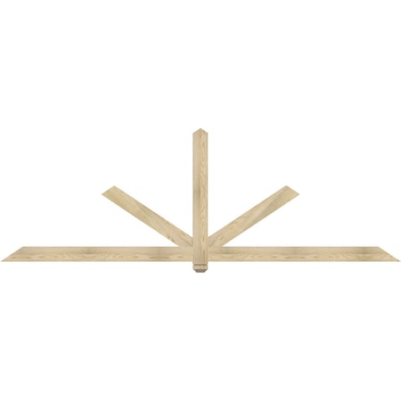 Ekena Millwork Kennewick Rough Sawn Timber Gable Bracket, Douglas Fir, 108"W x 36"H x 2"D x 4"F, 8/12 Pitch GBW108X36X0204KEN00RDF